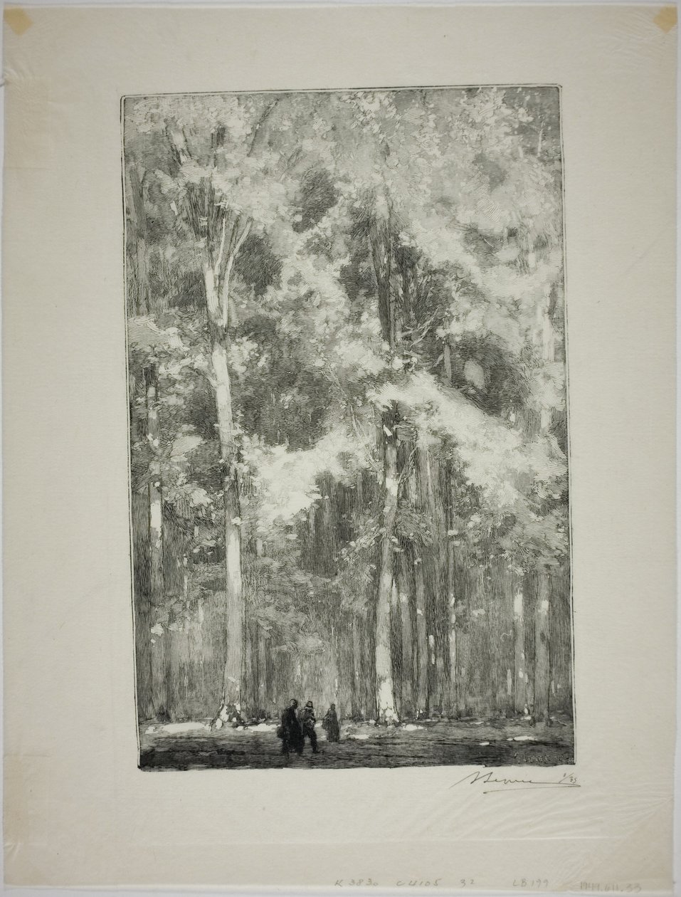 Matin, carrefour des Forts de Marlotte - Louis Auguste Lepère