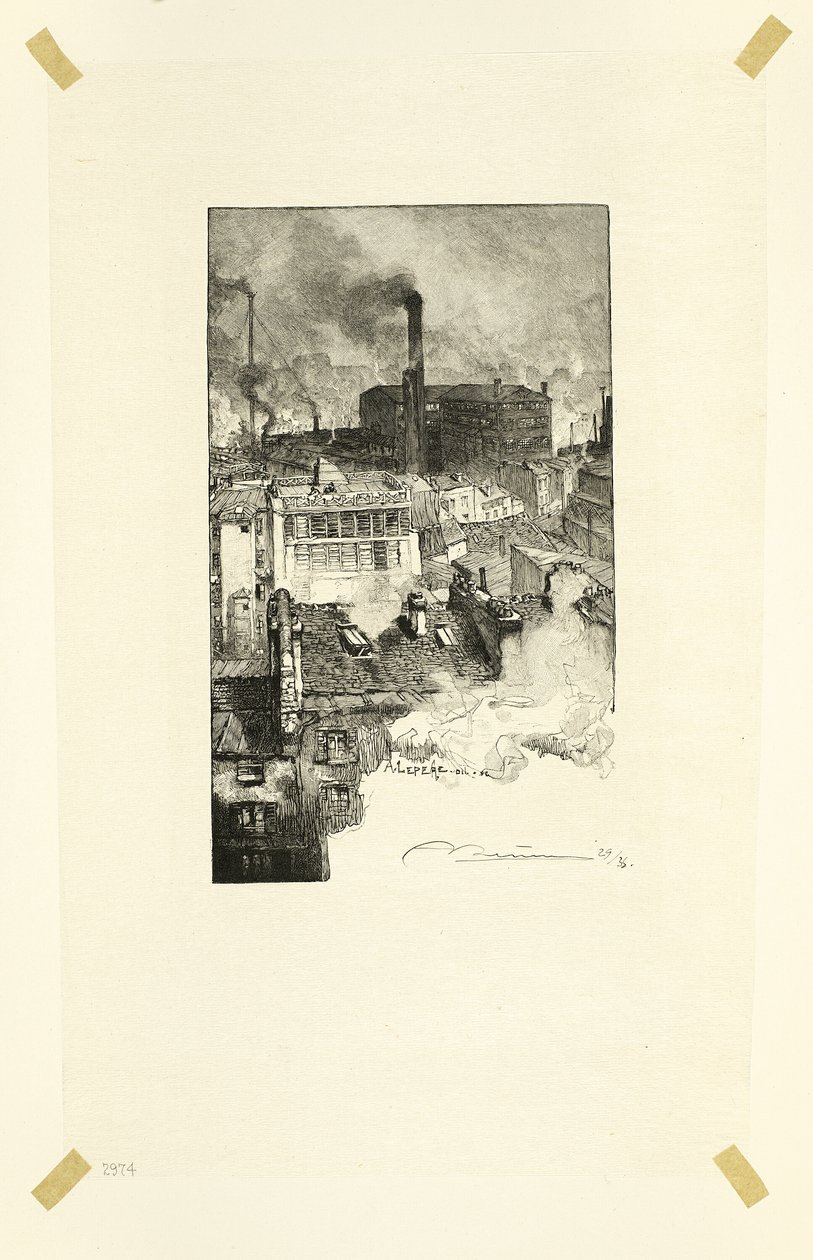 Quartier des Gobelins, plate 20 from Le Long de la Seine et des Boulevards - Louis Auguste Lepère