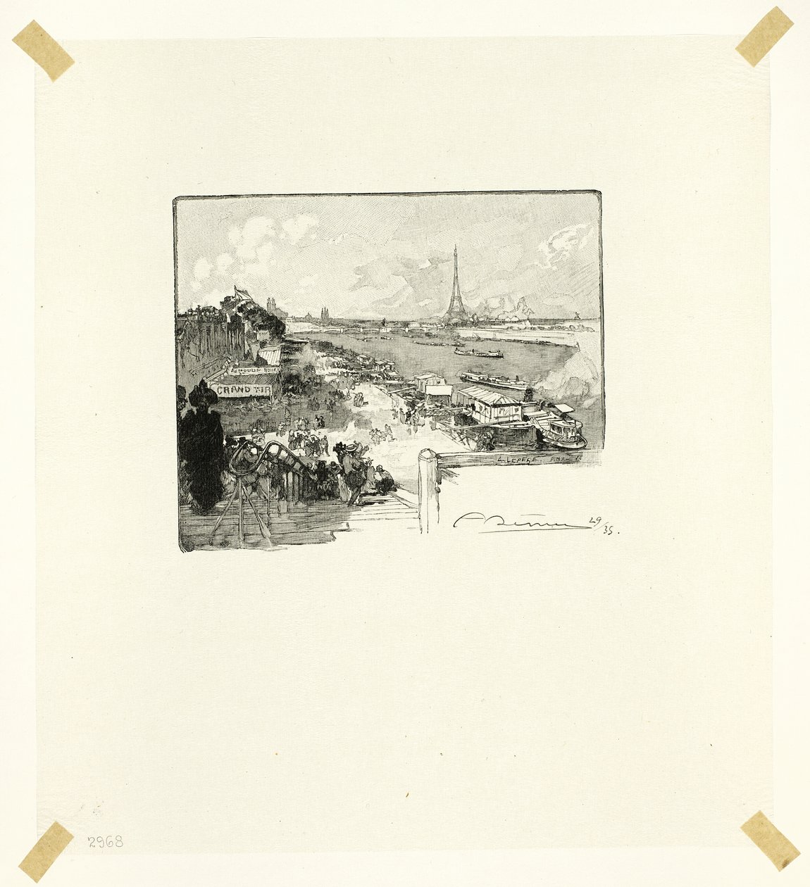 The Dawn, plate fourteen from Le Long de la Seine et des Boulevards - Louis Auguste Lepère