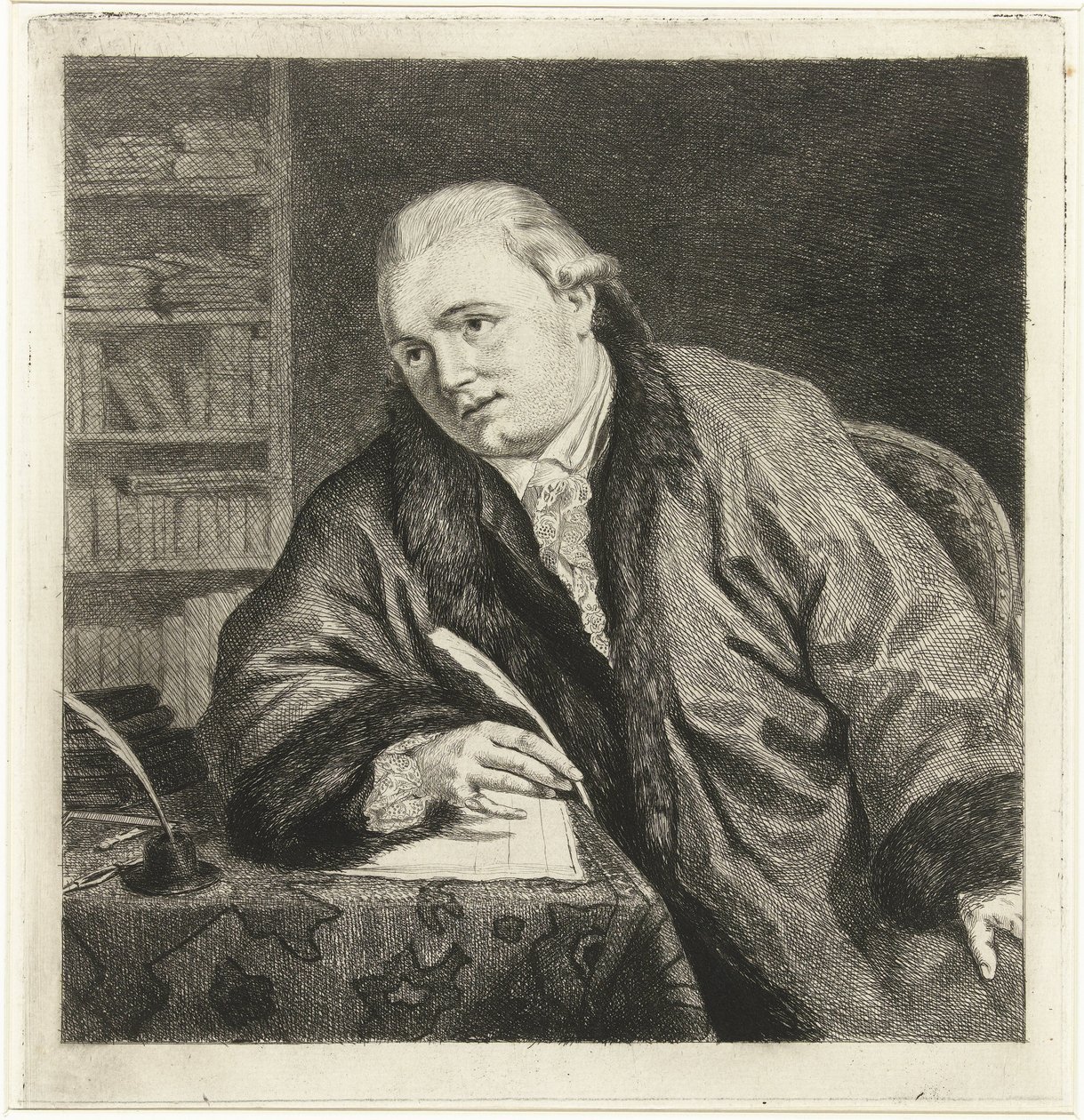 Portrait du compositeur et graveur Johan Antoni Kauclitz Colizzi - Louis Bernard Coclers