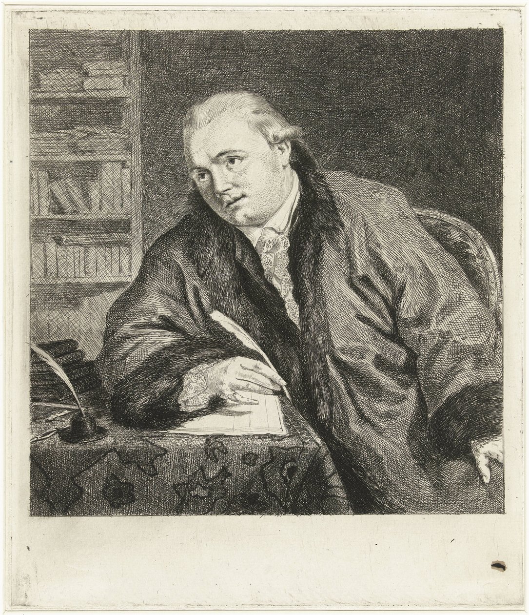 Portrait du compositeur et graveur Johan Antoni Kauclitz Colizzi - Louis Bernard Coclers