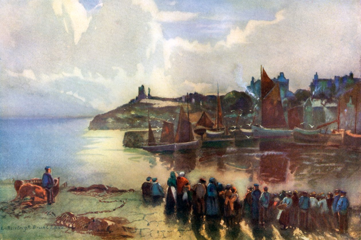 Château et port de Tenby, Pembrokeshire, Pays de Galles - Louis Burleigh Bruhl