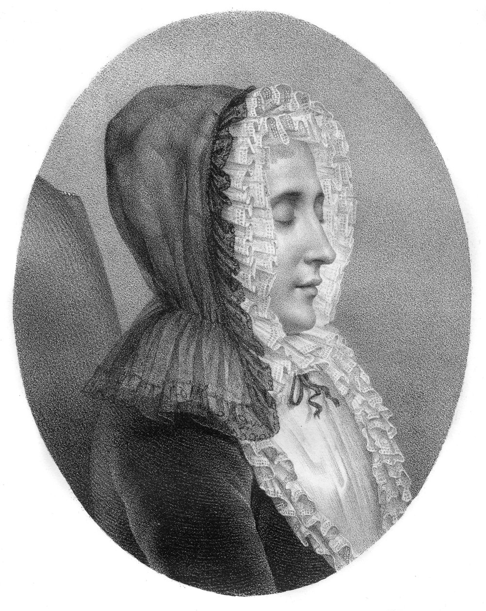 Madame du Deffand - Marie de Vichy-Chamrond, marquise du Deffand - gravure par Carmontelle - Louis Carrogis (after) Carmontelle