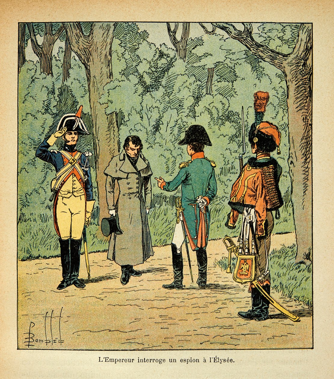 Illustration par Louis Bombled (1862-1927) tirée du livre « Le Mémorial de Sainte-Hélène » par le comte Emmanuel de Las Cases (1766-1842) : L