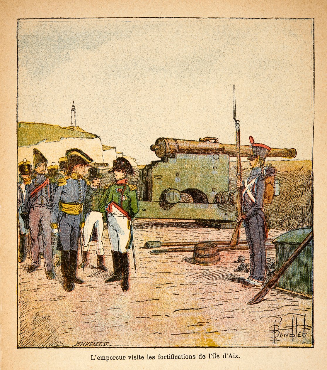 Illustration par Louis Bombled (1862-1927) tirée du livre « Le Mémorial de Sainte-Hélène » par le comte Emmanuel de Las Cases (1766-1842) : L