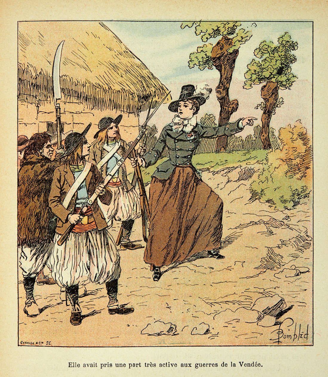 Illustration de Louis Bombled (1862-1927) du livre « Le Mémorial de Sainte-Hélène » par le comte Emmanuel de Las Cases (1766-1842) : Guerre de Vendée - Louis Charles Bombled