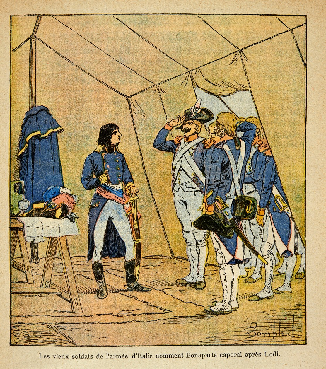 Illustration de Louis Bombled (Le Mémorial de Sainte-Hélène) : Les vieux soldats de l