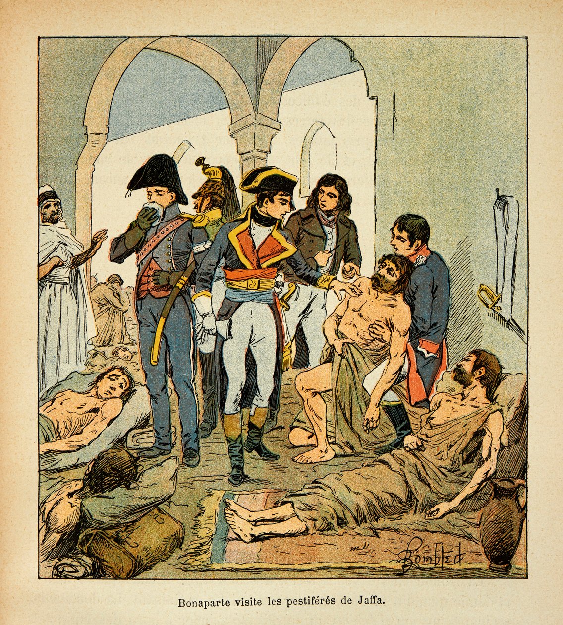 Bonaparte visite les pestiférés de Jaffa, Collection privée - Louis Charles Bombled