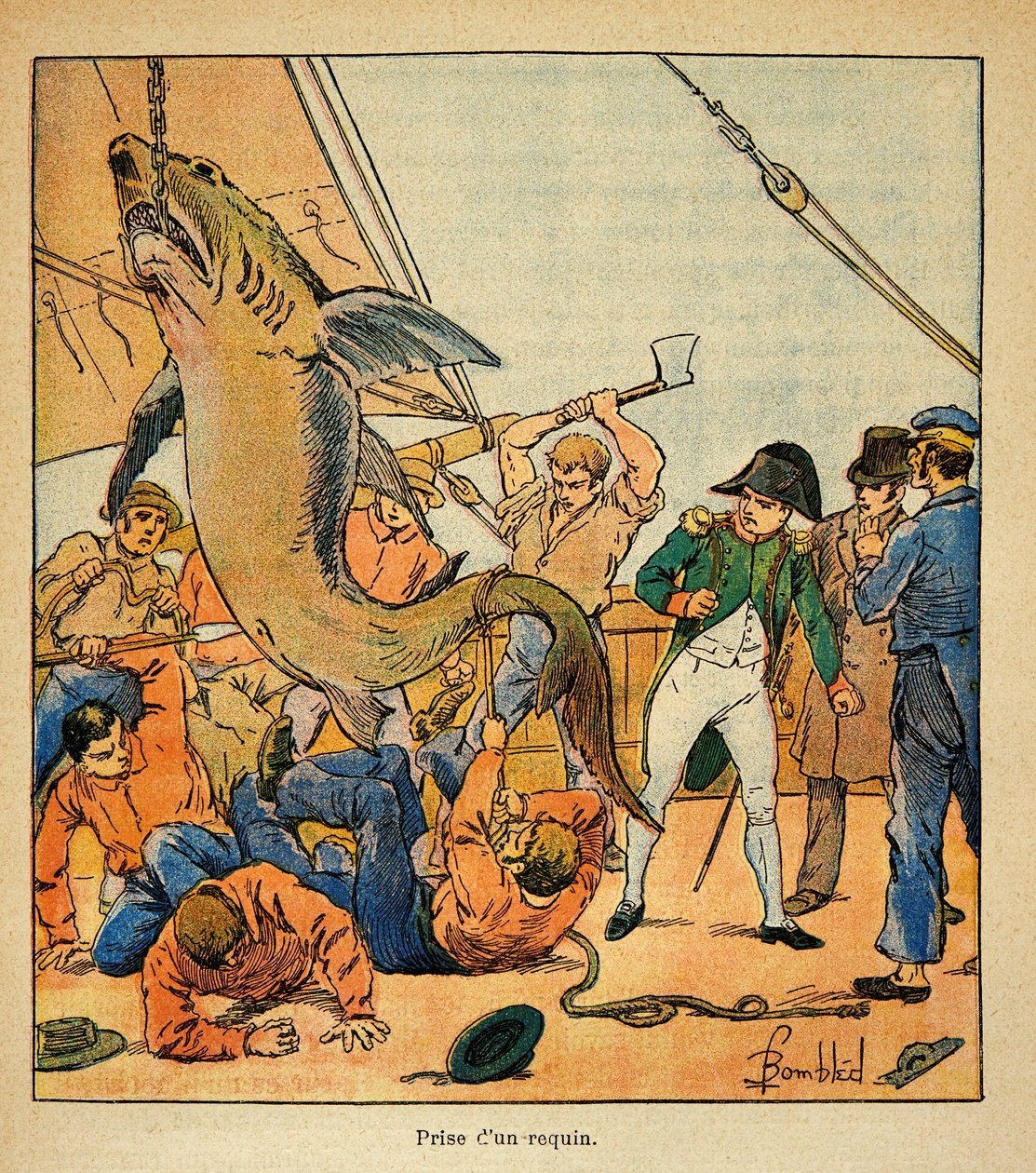 Illustration de Louis Bombled (1862-1927) du livre « Le Mémorial de Sainte-Hélène » du comte Emmanuel de Las Cases (1766-1842) : L