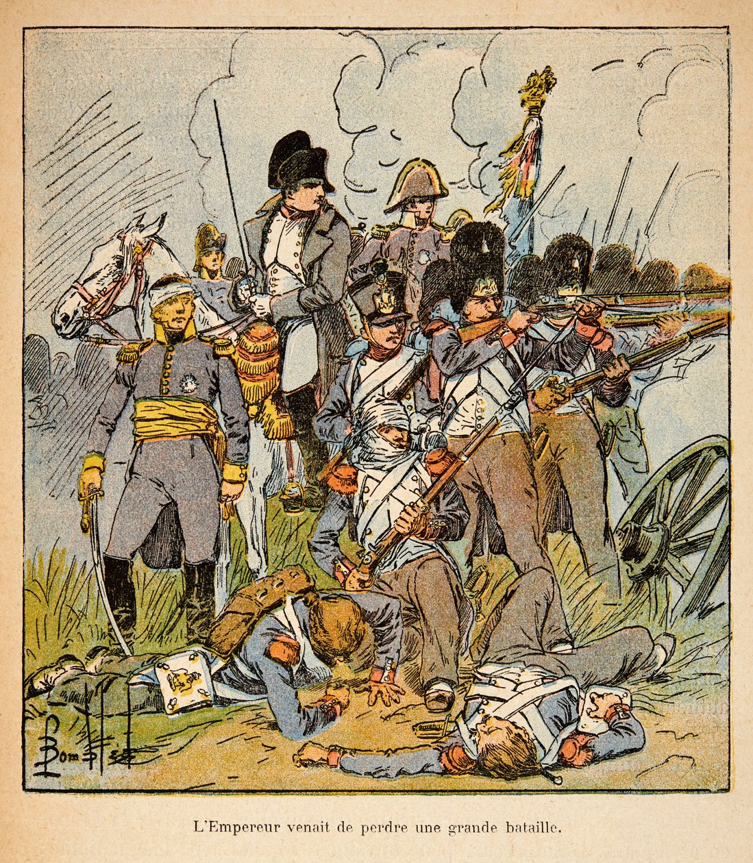 Illustration de Louis Bombled (1862-1927) du livre « Le Mémorial de Sainte-Hélène » du comte Emmanuel de Las Cases (1766-1842) : L