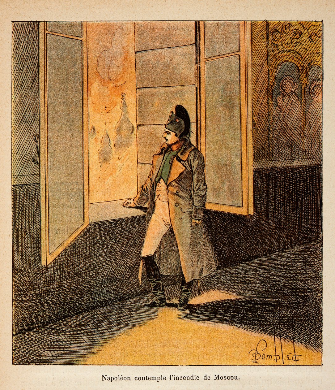 Illustration de Bombled Louis (1862-1927) du livre « Le Mémorial de Sainte-Hélène » par le comte Emmanuel de Las Cases (1766-1842) : L