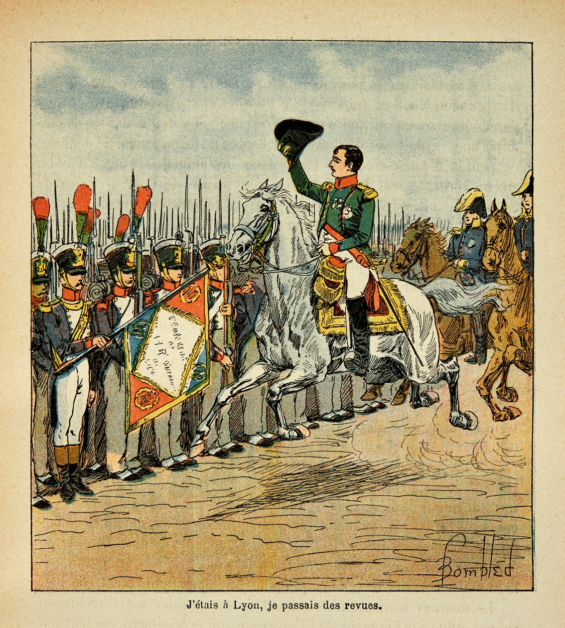 Illustration de Louis Bombled (1862-1927) du livre « Le Mémorial de Sainte-Hélène » du comte Emmanuel de Las Cases (1766-1842) : L