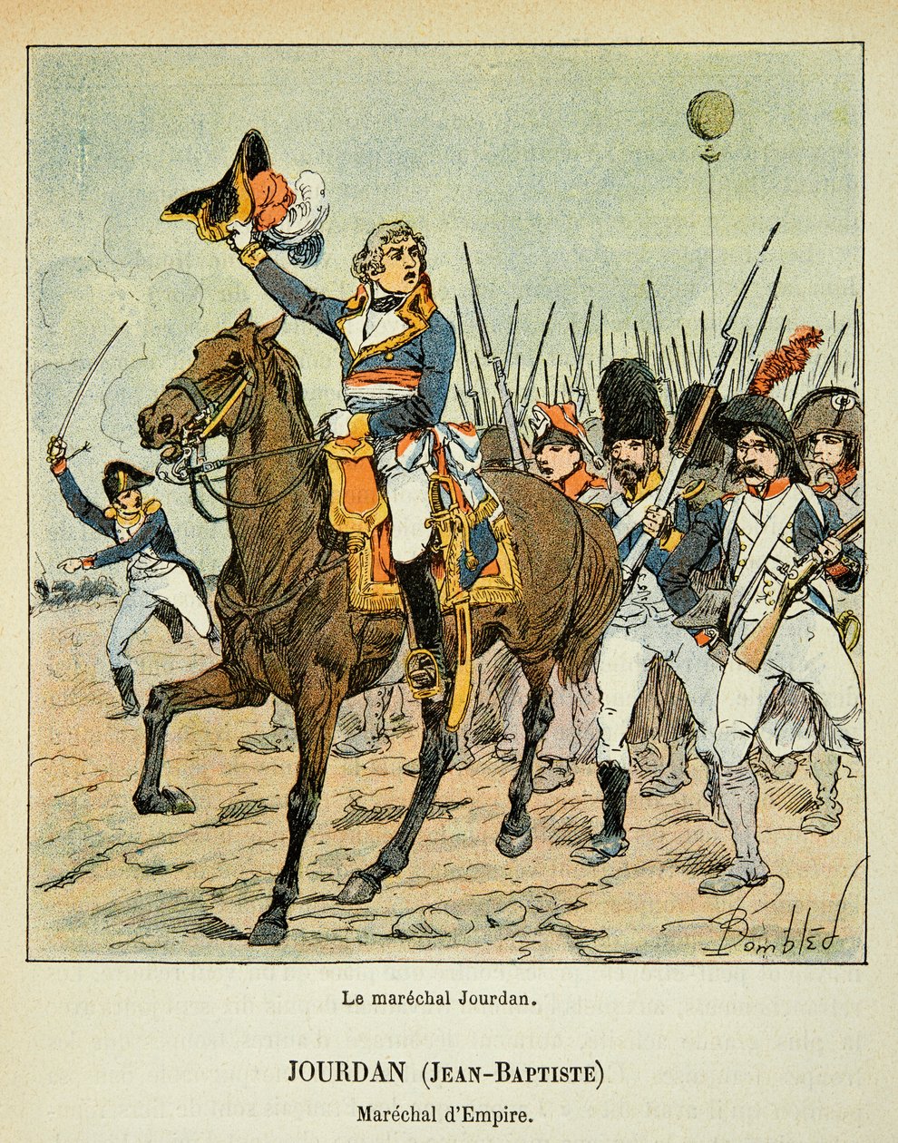 Le maréchal Jean Baptiste Jourdan à la tête de ses troupes - Louis Charles Bombled