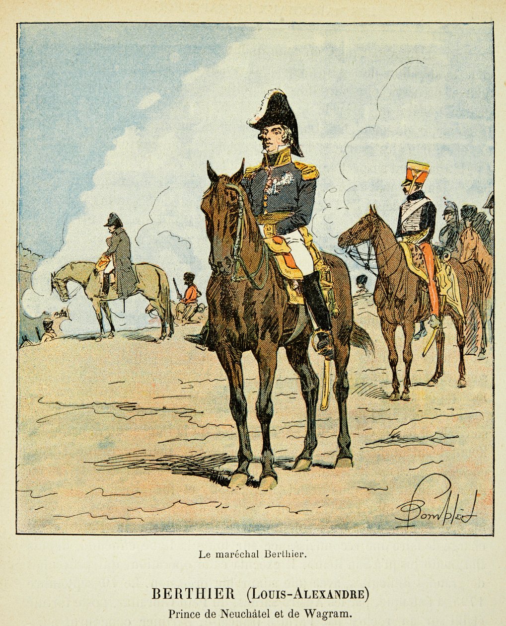 Portrait équestre du maréchal Louis Alexandre Berthier, prince de Neuchâtel et de Wagram - Louis Charles Bombled
