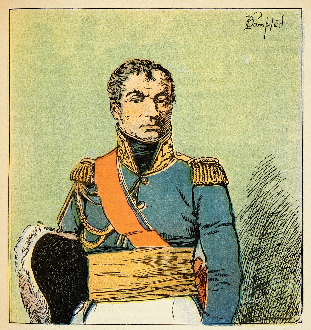 Illustration de Louis Bombled (Le Mémorial de Sainte-Hélène) : Portrait du maréchal Nicolas Charles Oudinot, duc de Reggio - Louis Charles Bombled