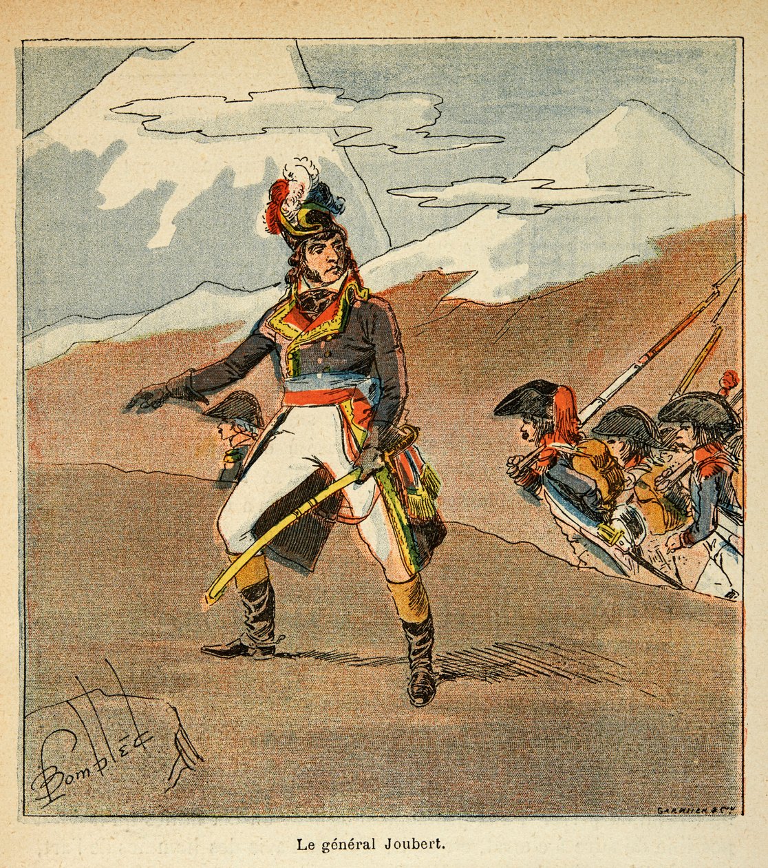 Illustration du livre « Le Mémorial de Sainte-Hélène » par le comte Emmanuel de Las Cases : Portrait du général Joubert - Louis Charles Bombled