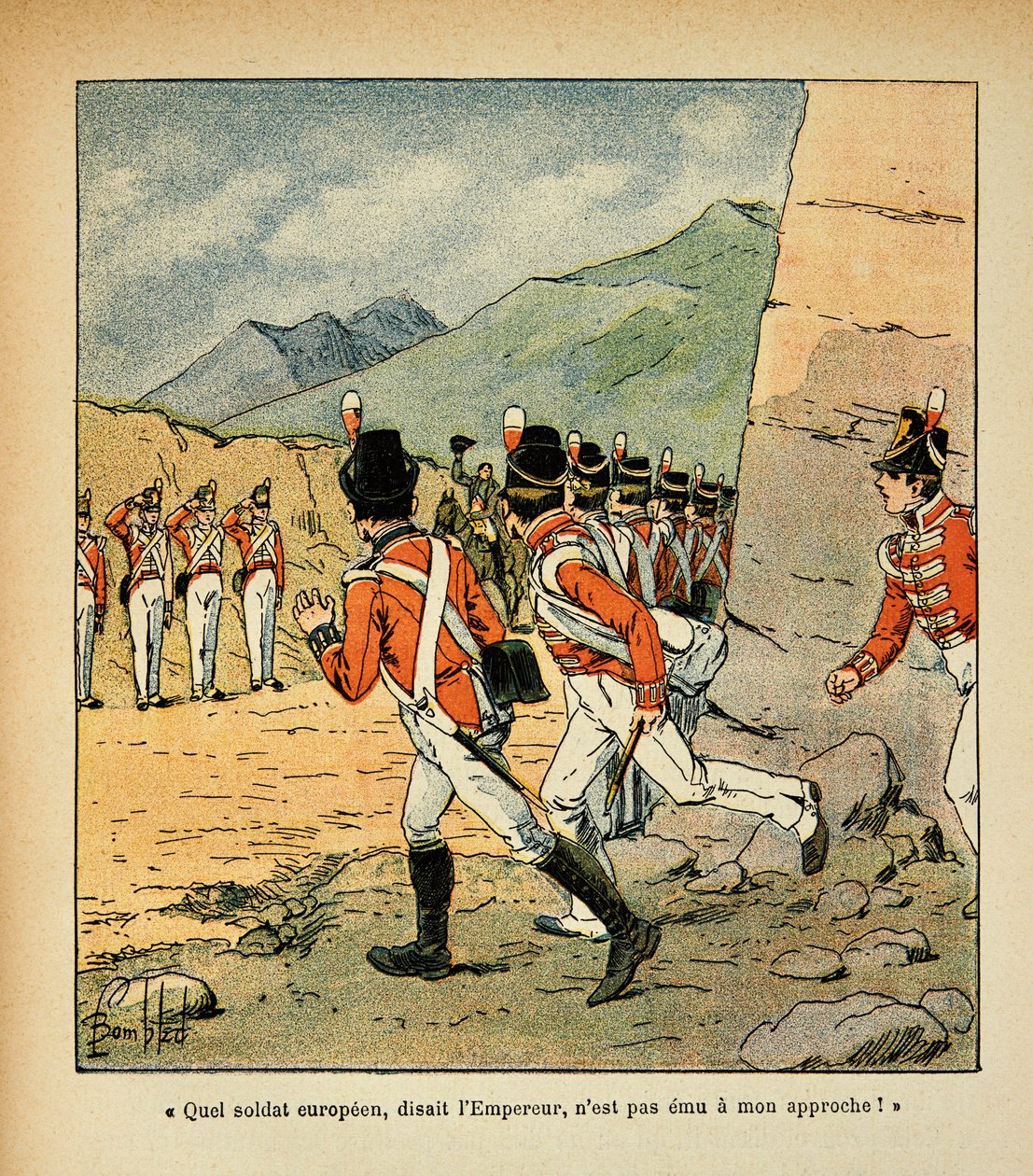 Illustration de Louis Bombled (1862-1927) du livre « Le Mémorial de Sainte-Hélène » par le comte Emmanuel de Las Cases (1766-1842) : L