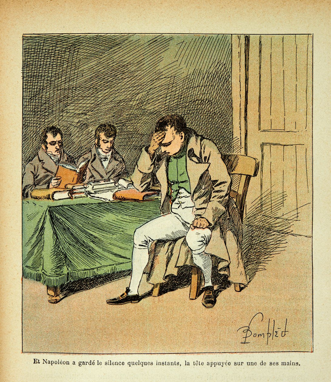 Illustration de Louis Bombled (1862-1927) du livre « Le Mémorial de Sainte-Hélène » du comte Emmanuel de Las Cases (1766-1842) : L