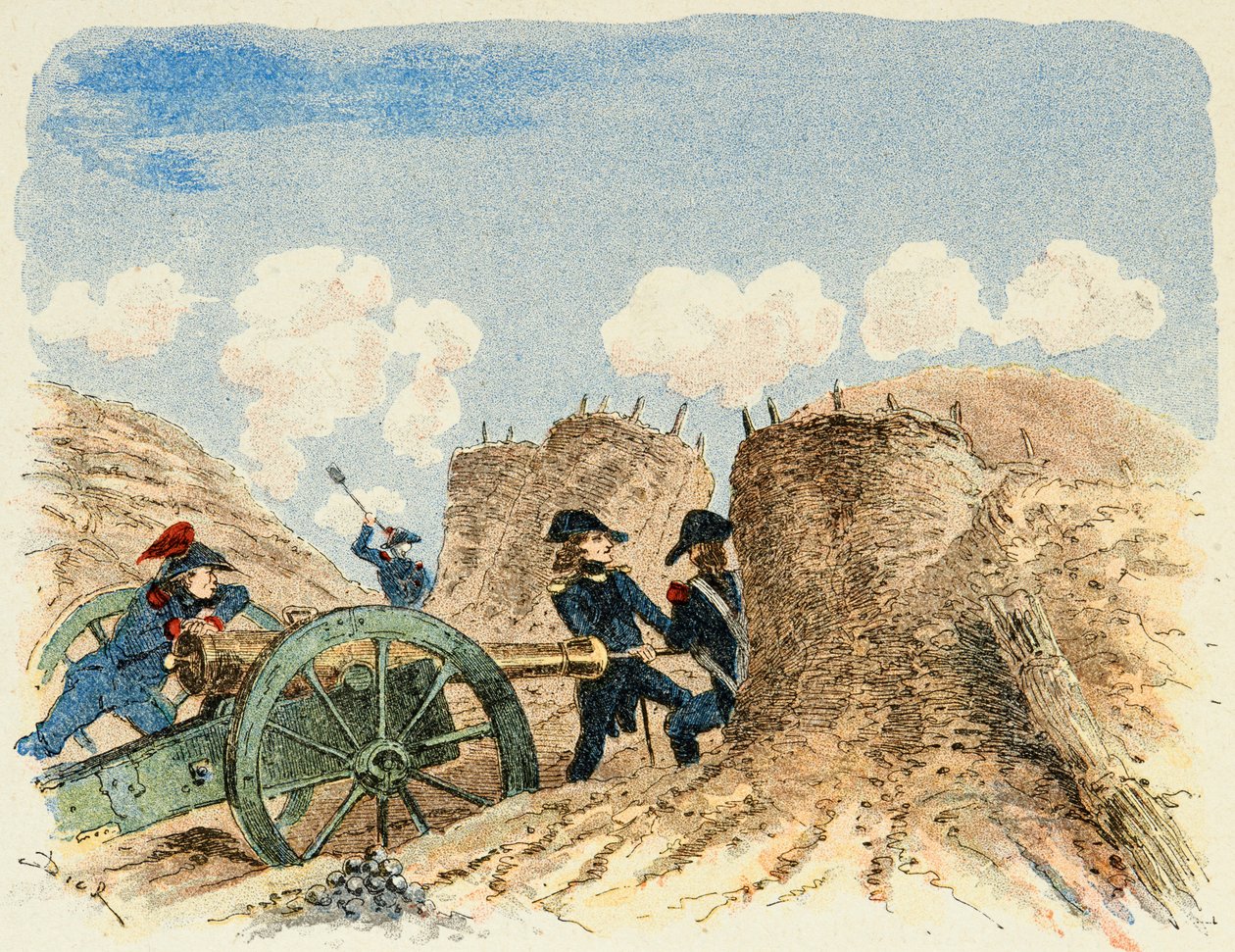 Illustration tirée du livre « Les héros du siècle », récits anecdotiques par Dick de Lonlay et illustrés par Louis Bombled - Louis Charles Bombled