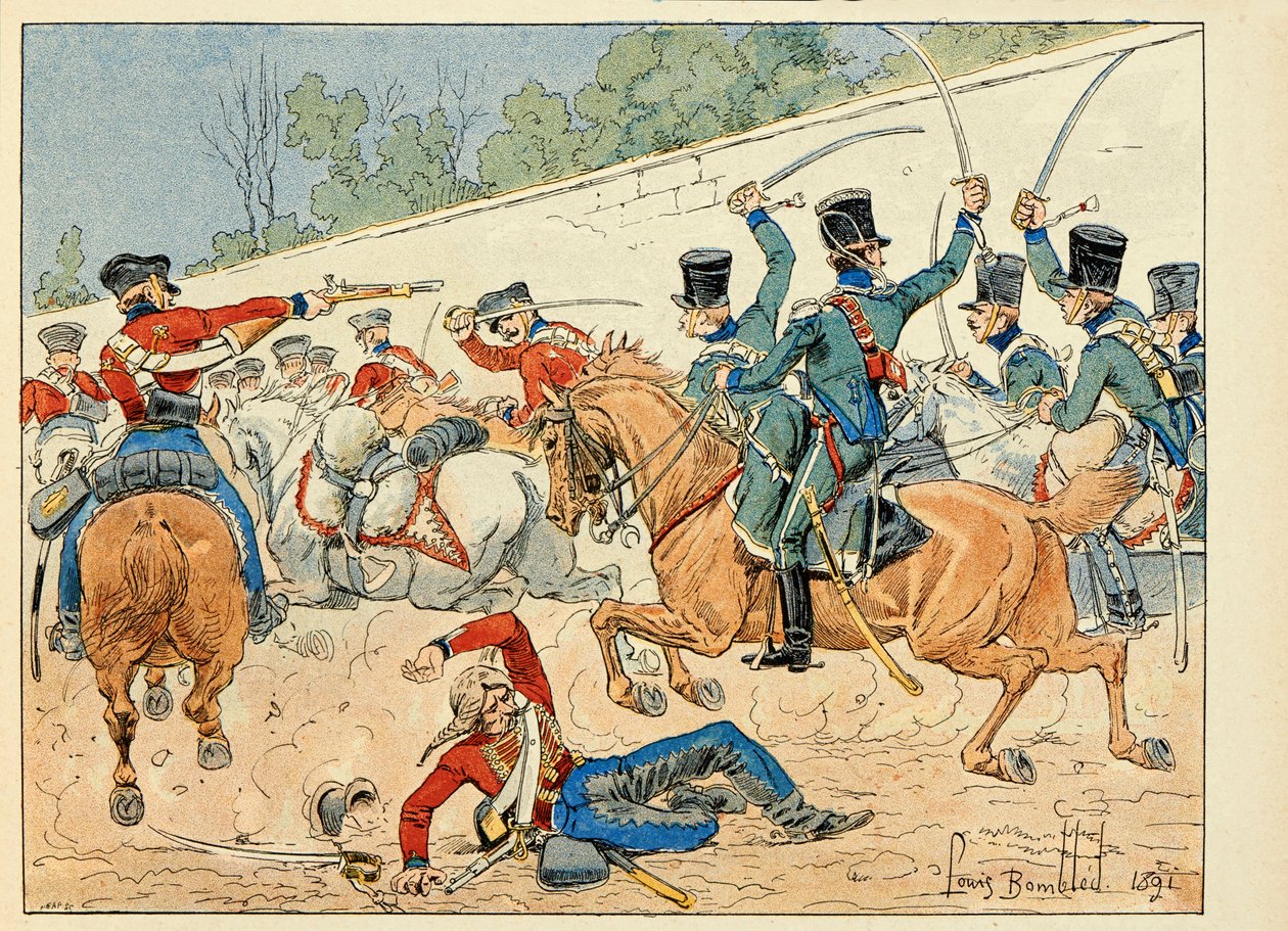 Illustration tirée du livre « Les héros du Siècle », récits anecdotiques par Dick de Lonlay et illustrés par Louis Bombled - Louis Charles Bombled