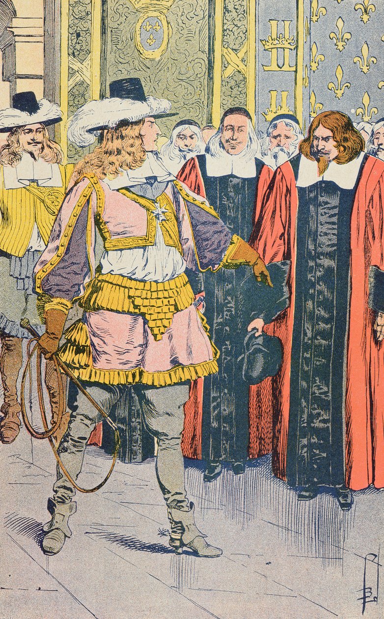 Louis XIV visitant le Parlement français, illustration de 