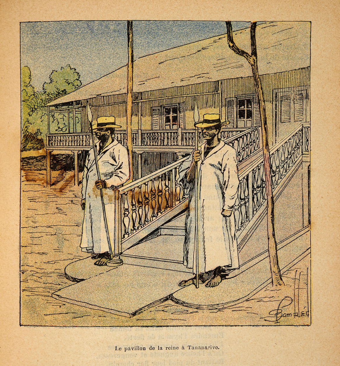 La Guerre à Madagascar : Le pavillon de la reine Ranavalona à Tananarive en 1895 - Louis Charles Bombled