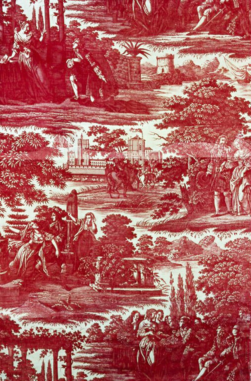 Louis XIV and Mademoiselle de La Vallière (Furnishing Fabric) - Louis Charles Ruotte