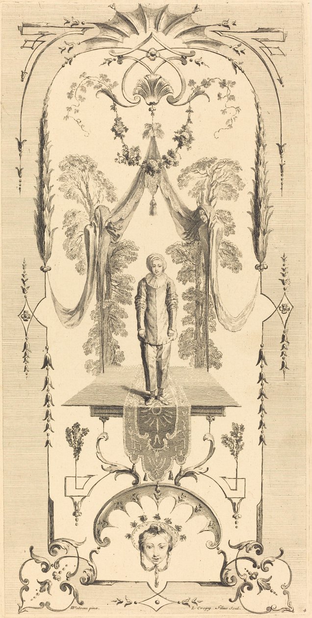 Gilles - Louis Crépy after Antoine Watteau