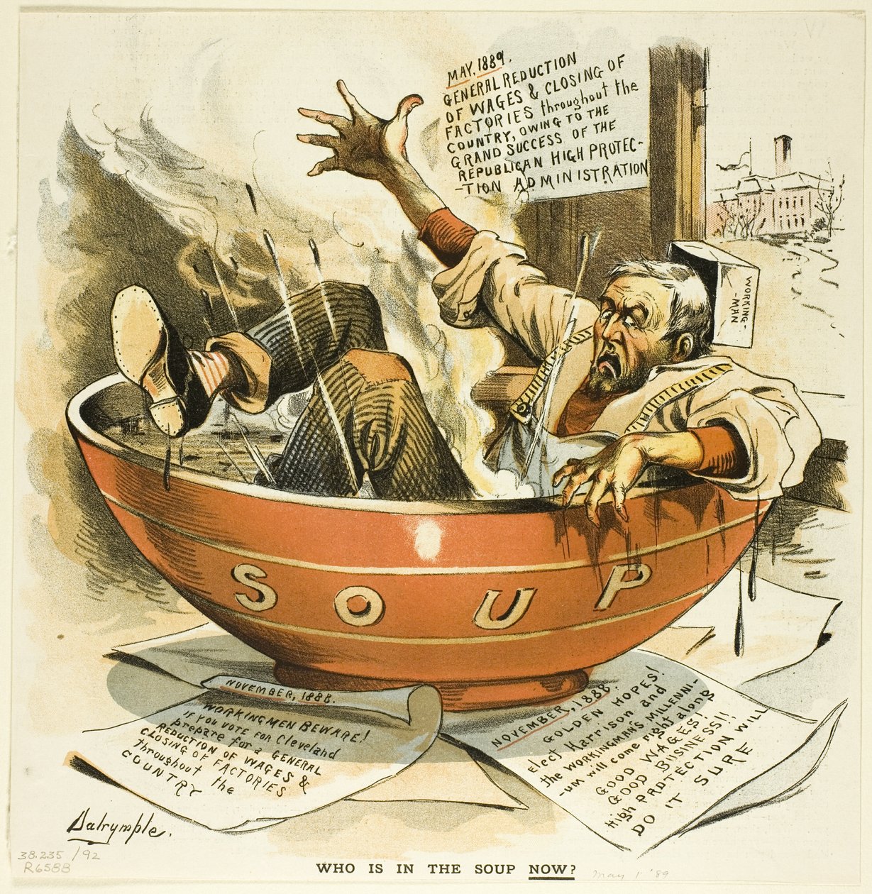 Qui est dans la soupe maintenant, de Puck - Louis Dalrymple