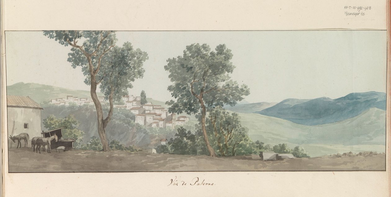 Vue de Paternò (Voyage en Italie, en Sicile et à Malte - 1778) - Louis Ducros