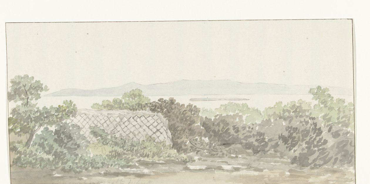Vue des ruines du théâtre de Brindisi - Louis Ducros