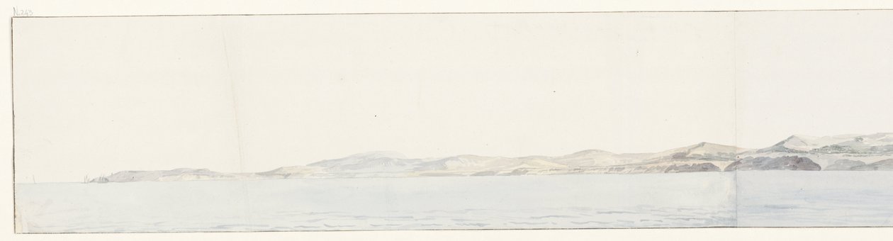 Panorama avec Agrigente et la côte (Voyage en Italie, en Sicile et à Malte - 1778) - Louis Ducros