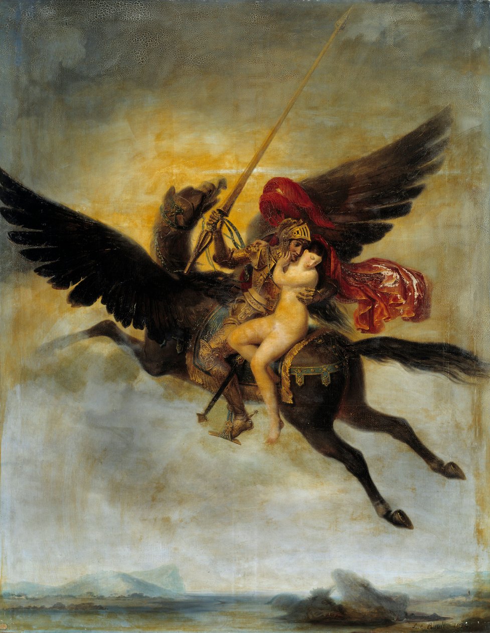 Roger délivrant Angélique - Louis Edouard Rioult