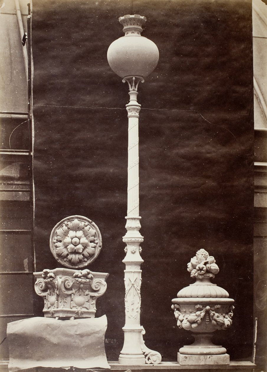 Interior Details and Candelabra, Théâtre du Vaudeville, Paris - Louis Emile Durandelle