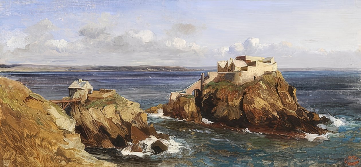 Vue de la forteresse de Bertheaume - Eugene Isabey