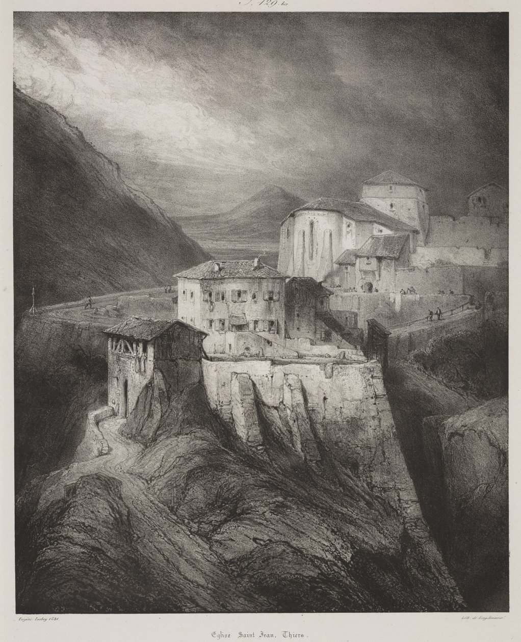 Église Saint-Jean, Thiers, Auvergne - Louis Eugene Gabriel Isabey