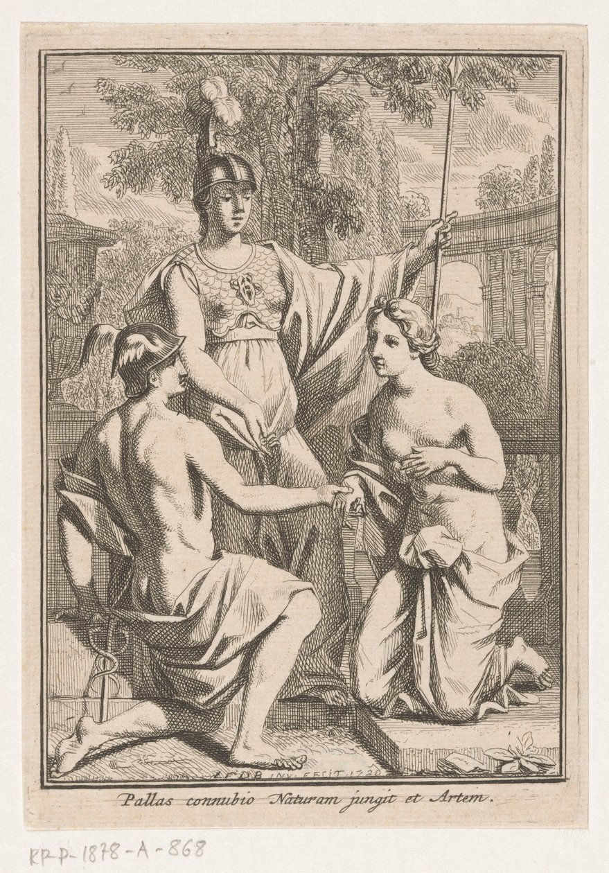 Minerva réunissant Mercure et la personnification de la nature - Louis Fabritius Dubourg
