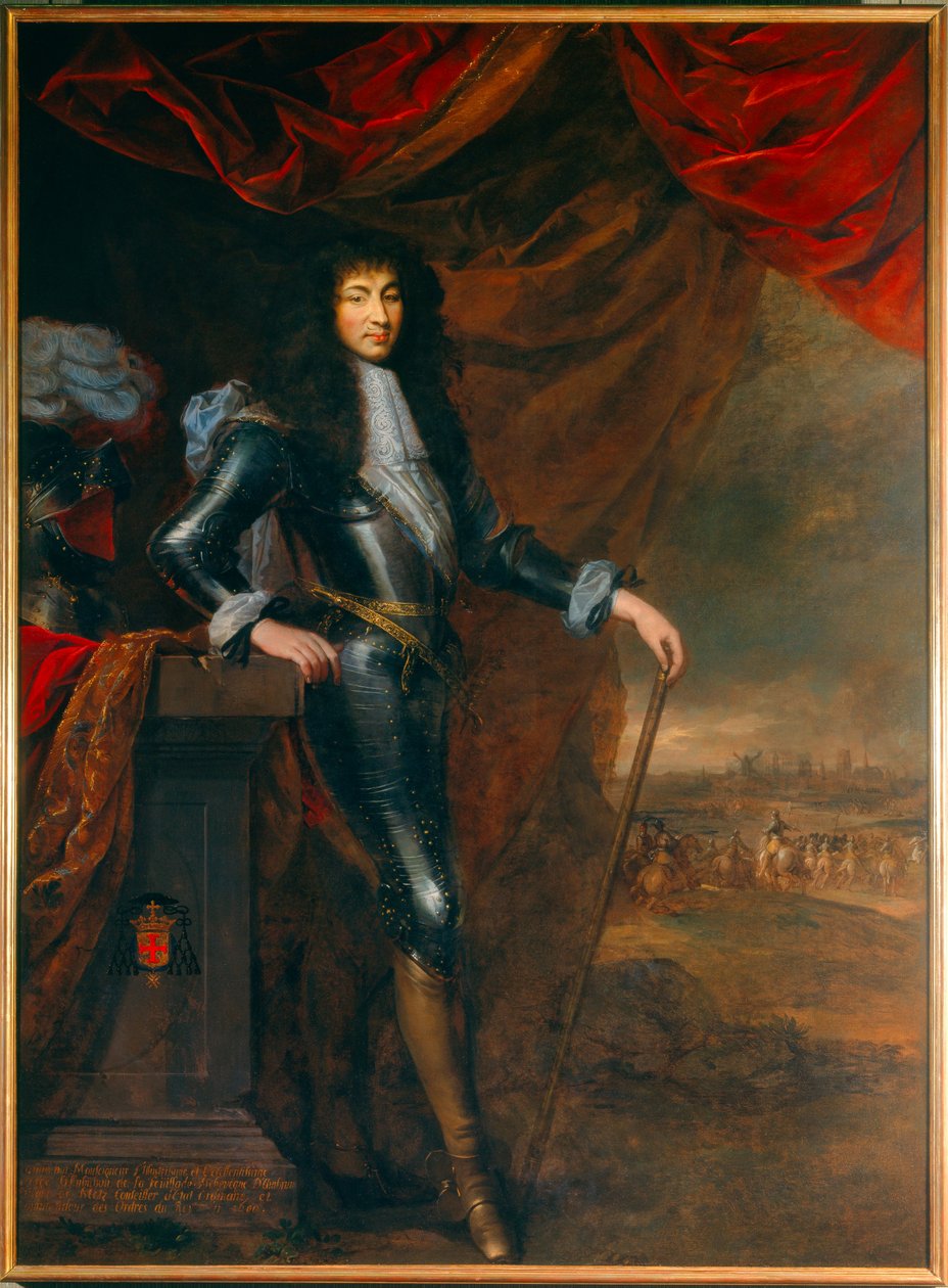Portrait en pied de Louis XIV (1638 - 1715) jeune en armure - Louis Ferdinand (c.1612 89) (attr.to) Elle