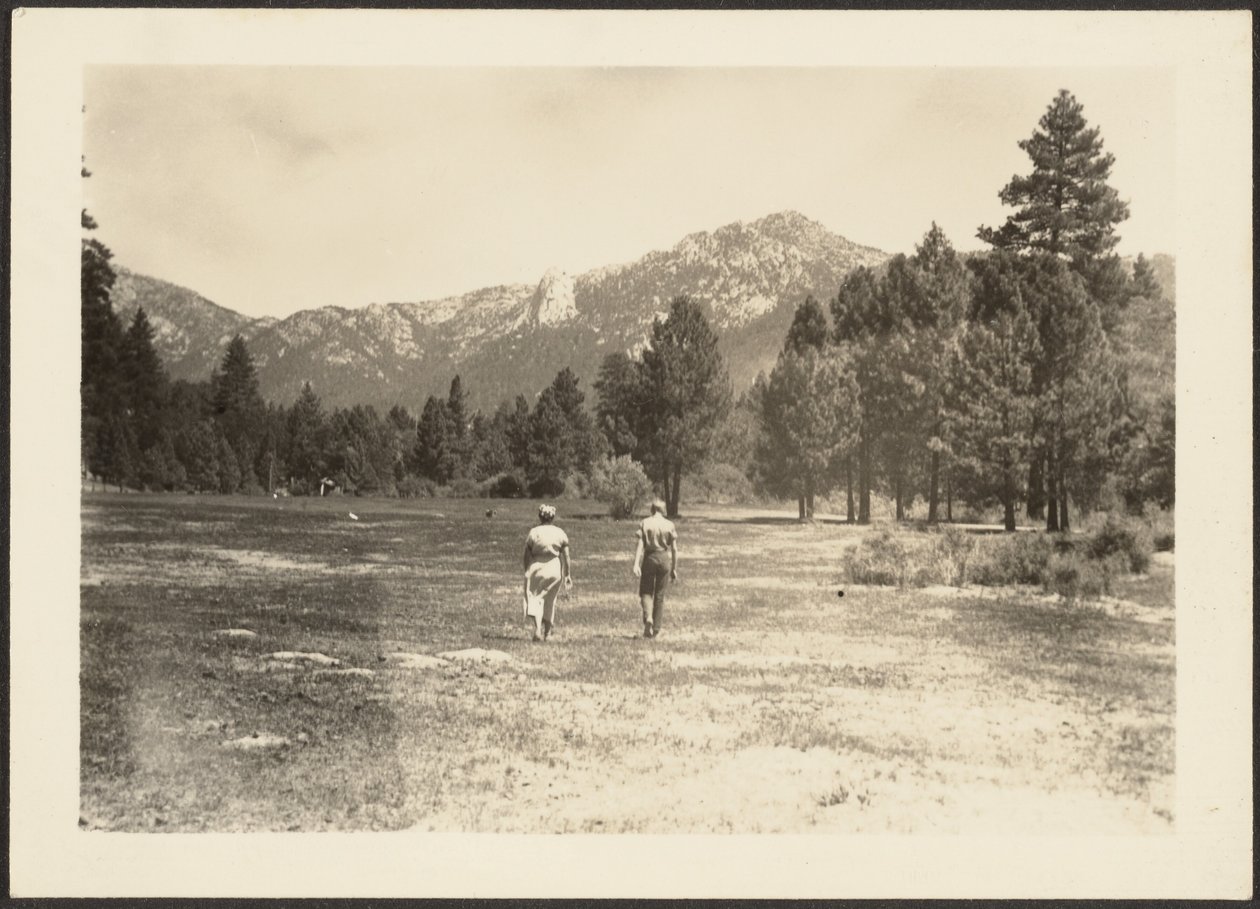 [Personnages dans un paysage de montagne] - Louis Fleckenstein