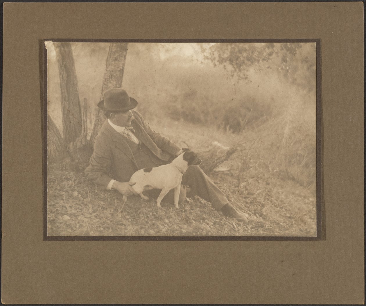[Autoportrait avec chien] - Louis Fleckenstein