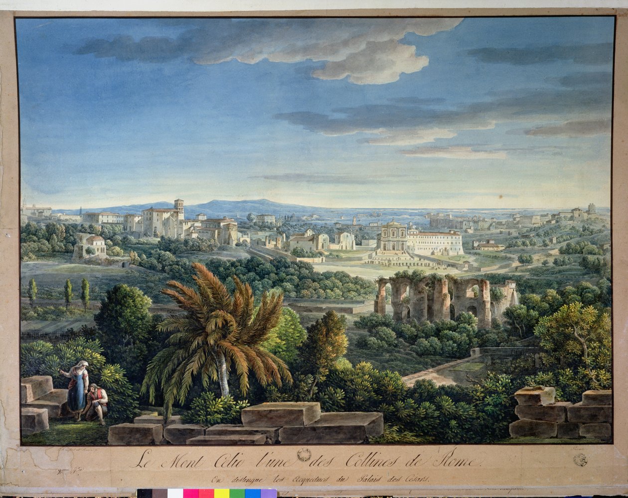 Vue de la colline Celian, Rome, c.1800 - Louis Francois Cassas