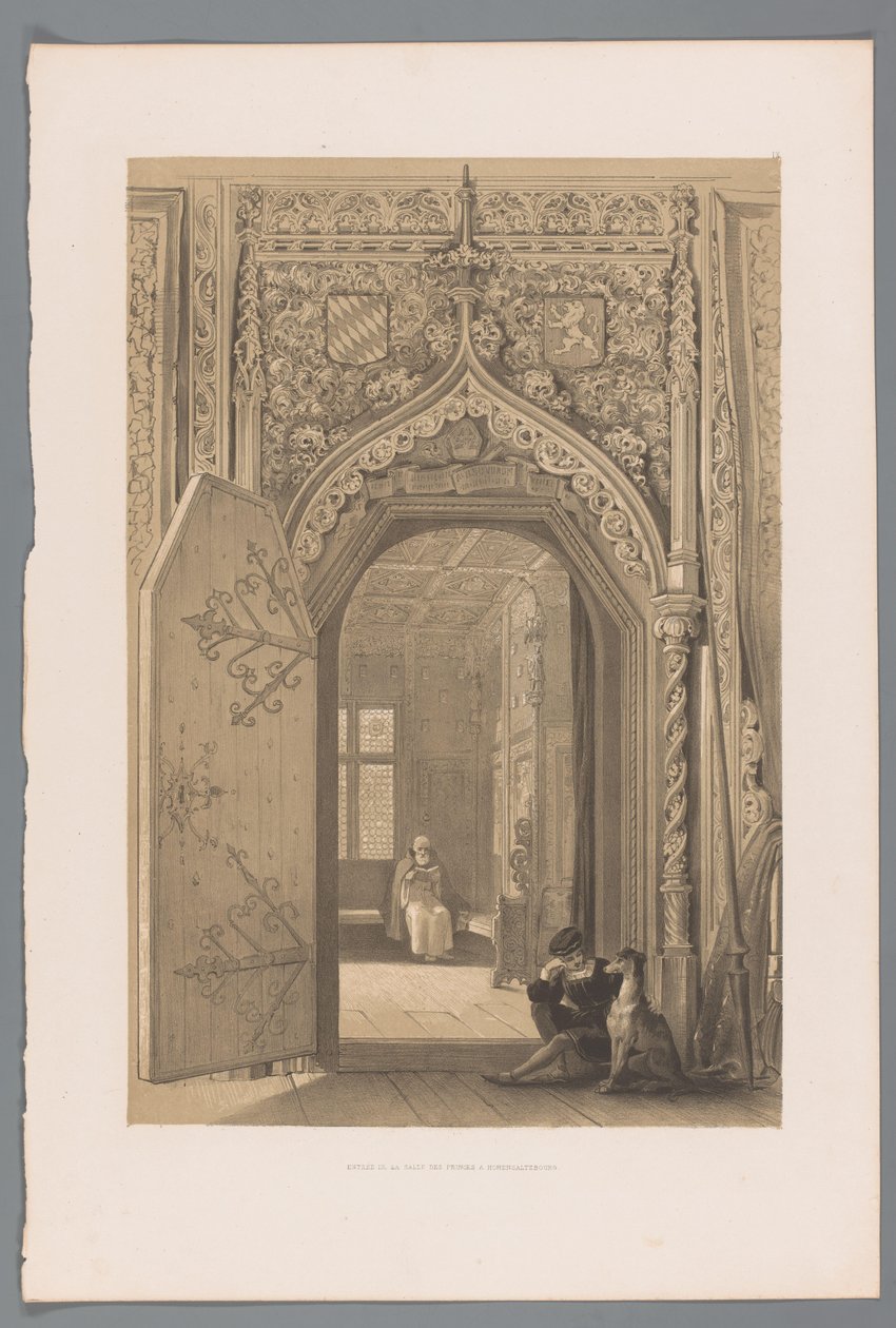 Porte de la salle princière à Hohensalzburg - Louis Haghe