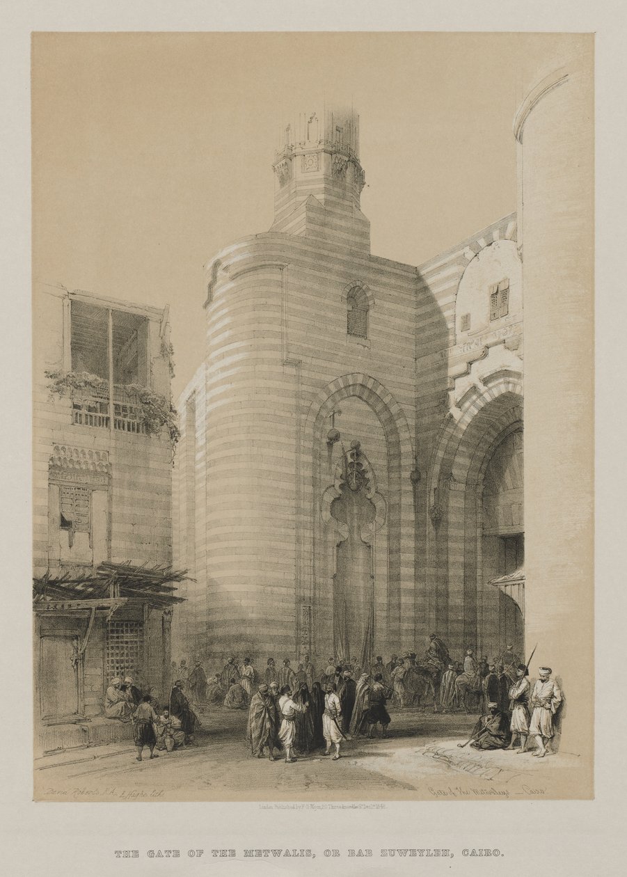 Égypte et Nubie, Volume III : Porte des Metwaleys, Le Caire - Louis Haghe