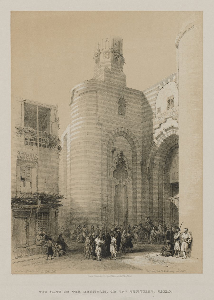 Égypte et Nubie, Volume III : Porte des Metwaleys, Le Caire, 1848 - Louis Haghe