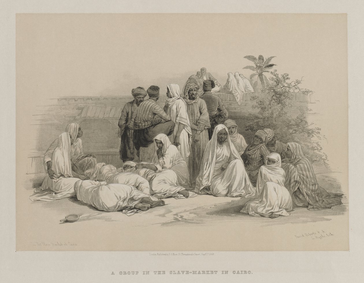 Égypte et Nubie, Volume III : Au marché aux esclaves au Caire - Louis Haghe