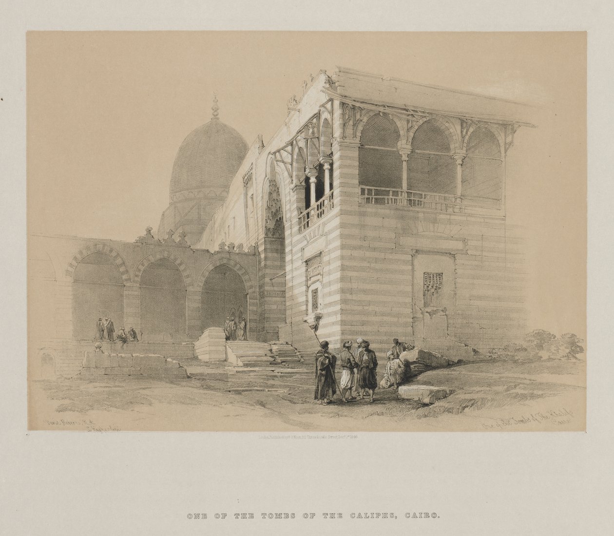 Égypte et Nubie, Volume III : Une des tombes des Khalifs, Le Caire - Louis Haghe
