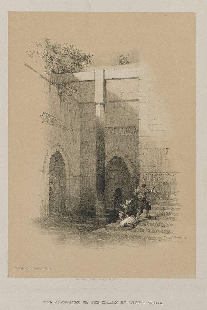 Égypte et Nubie, Volume III : Le Nilomètre. Île de Rhoda - Louis Haghe
