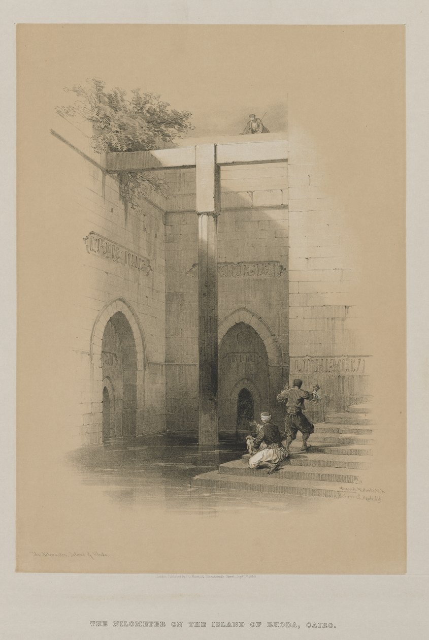 Égypte et Nubie, Volume III : Le Nilomètre. Île de Rhoda, 1849 - Louis Haghe