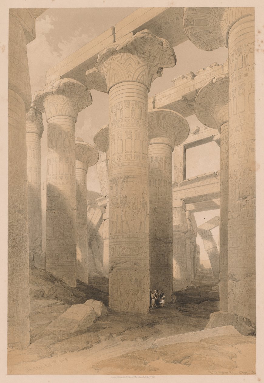 Égypte et Nubie : Volume II - N° 14, Karnak, 1838 - Louis Haghe
