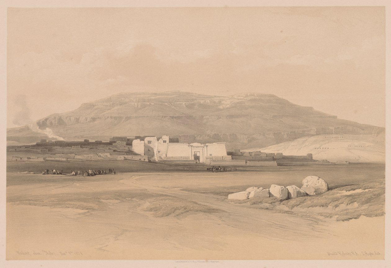 Égypte et Nubie : Volume II - No. 20, Medinet Abou, Thèbes, 1838 - Louis Haghe